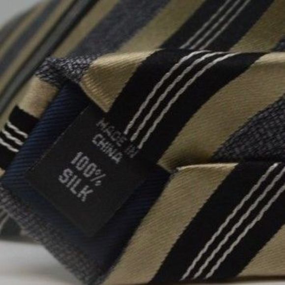 NWT Joseph Abboud Striped Brown Black Necktie Tie 100% Silk - Picture 7 of 8